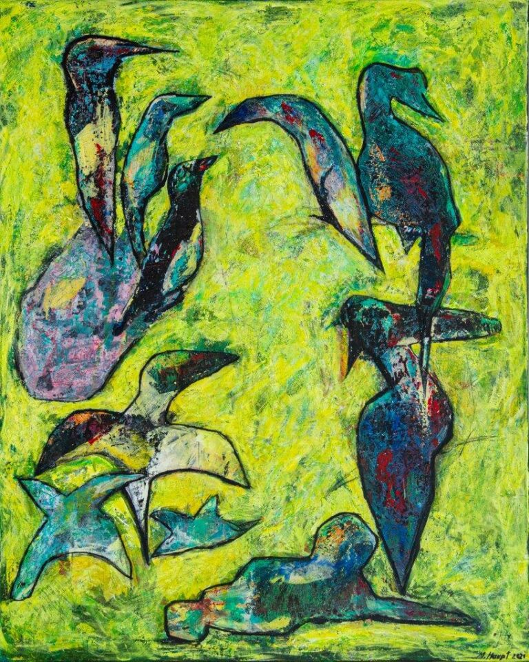 Vor dem Aufbruch, 2021, 100x80cm